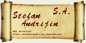 Stefan Andrijin vizit kartica